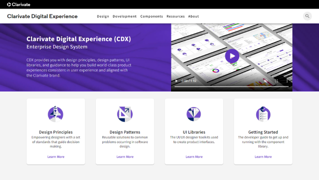 Clarivate Digital Experience (CDX) Enterprise Design System